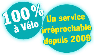 100% à vélo depuis 2009